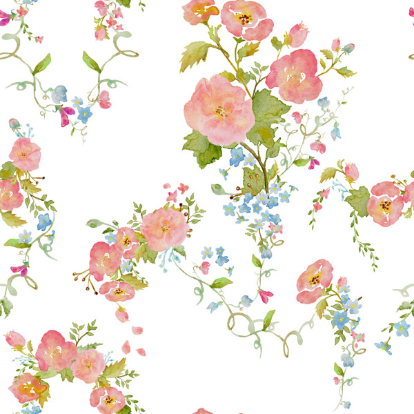 Chantilly Roses Textile Print